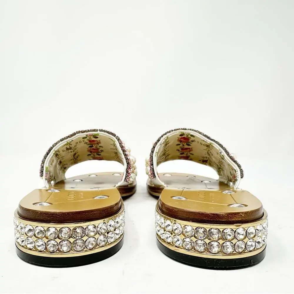Gucci Pearl Crystal Slide Sandals Womens Size EU 37 - Picture 3 of 15